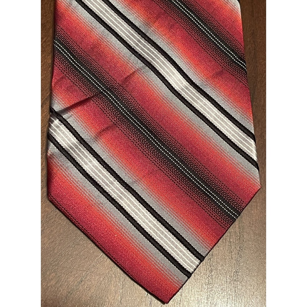 King Size For Tall & Big Men Hand Made Red Black 100% Silk Men’s Neck Tie